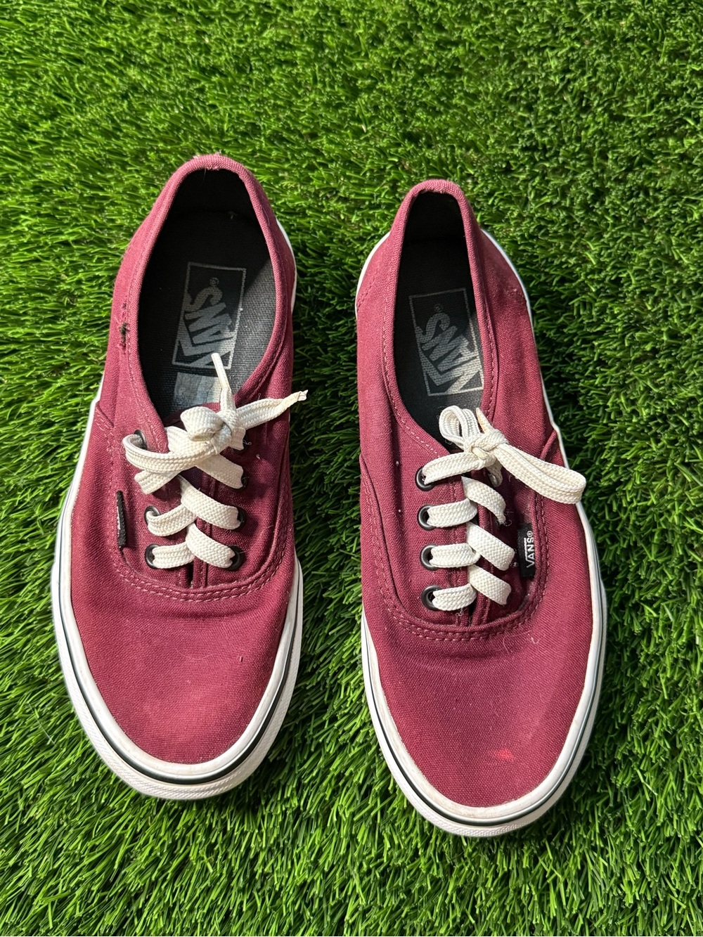 Vans Authentic Burgundy Canvas Sneakers Women’s 7 Men’s 5.5 Maroon Low Top